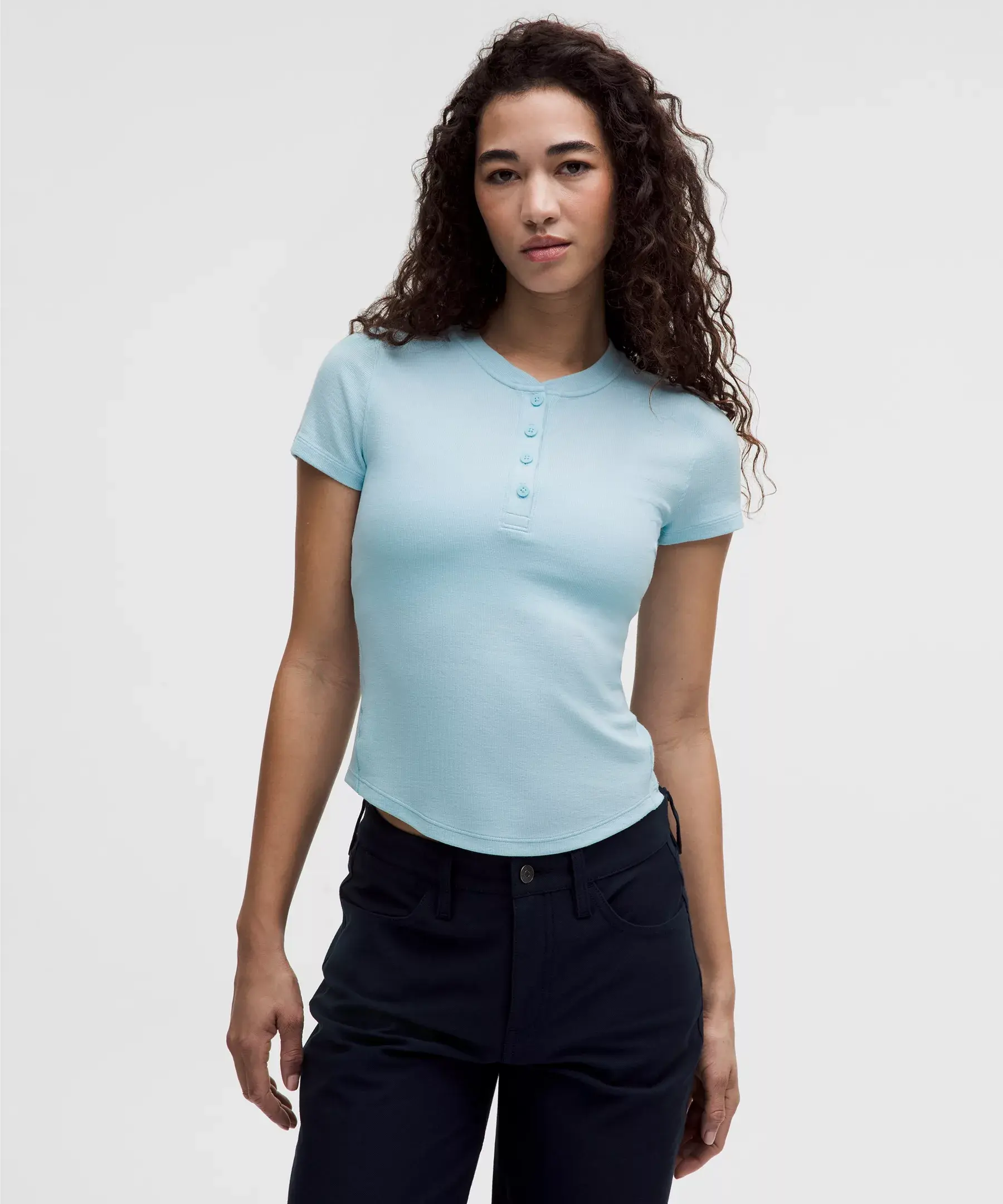 Hold Tight Short-Sleeve Henley (Foam Cloud)