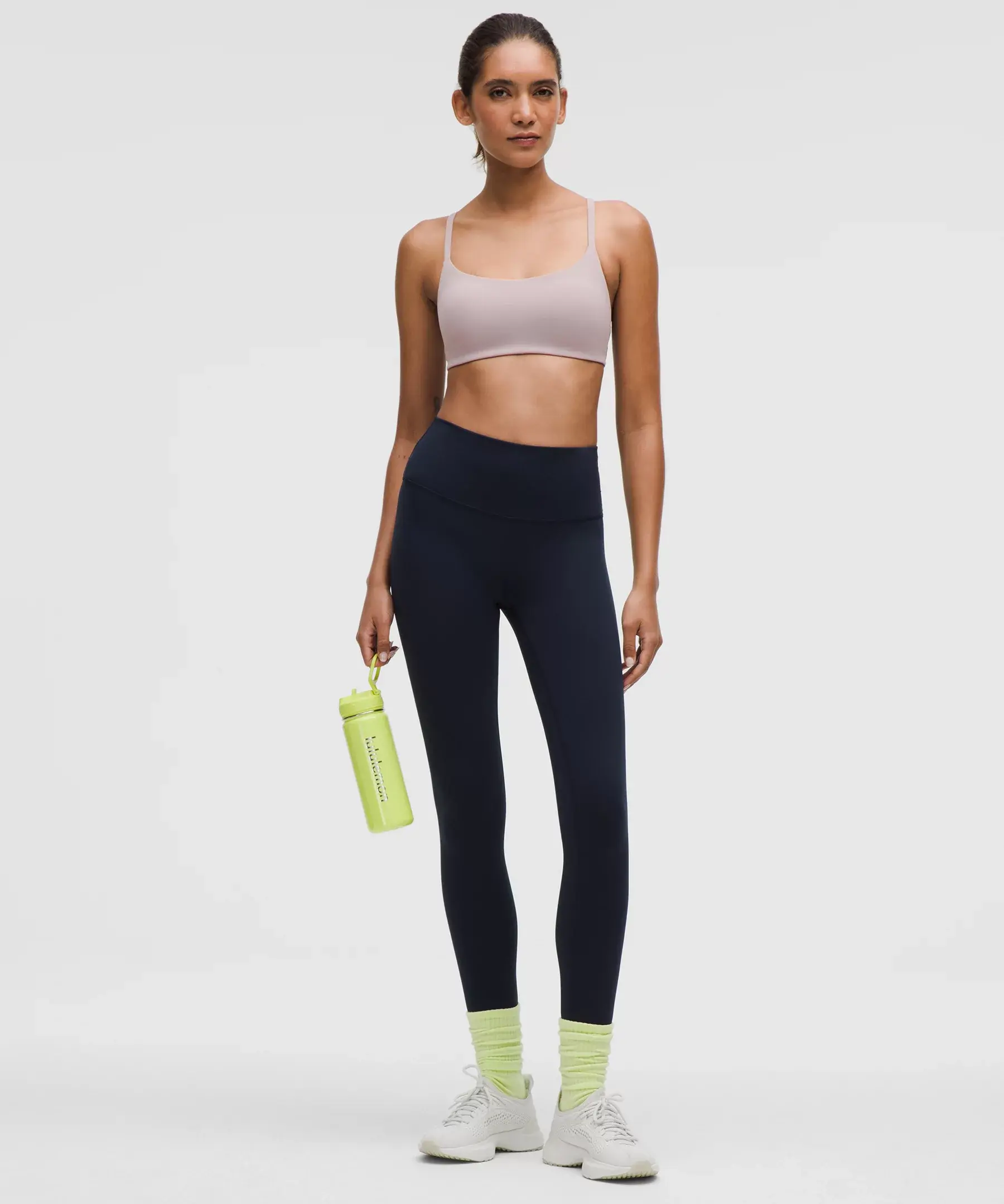 Wunder Train Strappy Racer Bra Light Support, A/B Cup (mauve grey)