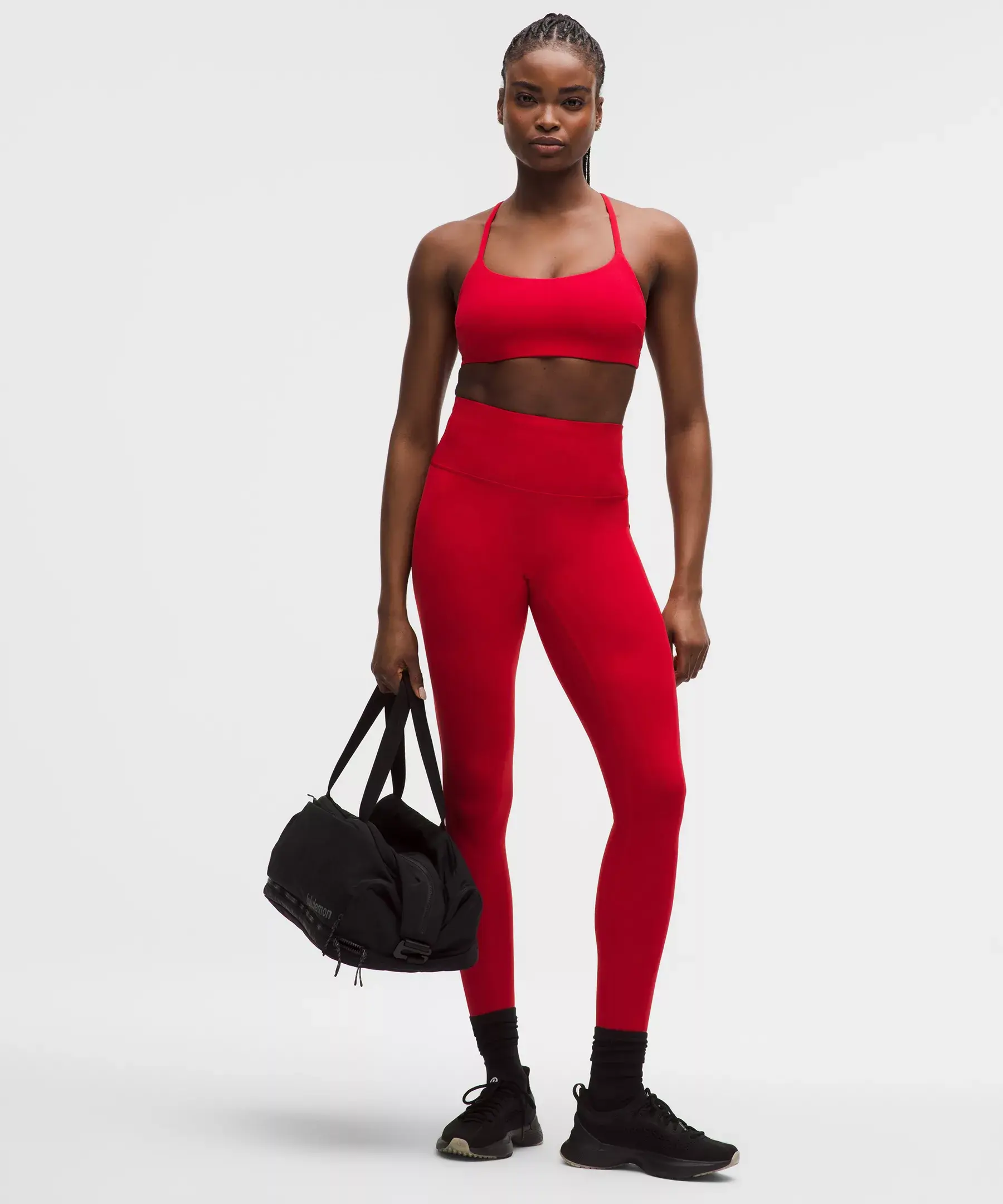 Wunder Train Strappy Racer Bra Light Support, C/D Cup (oxford red)