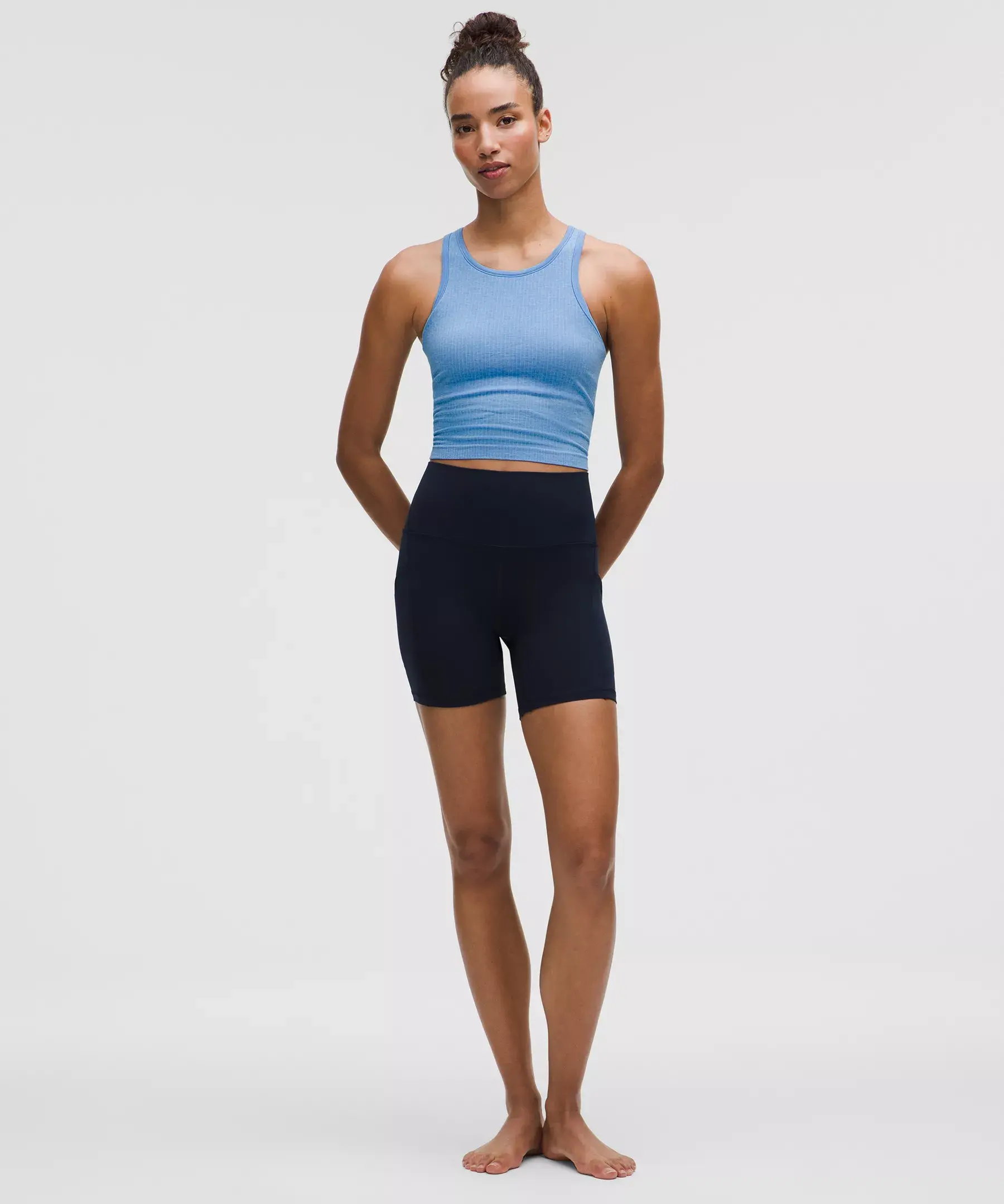 Ebb to Street Cropped Racerback Tank Top (pool party)