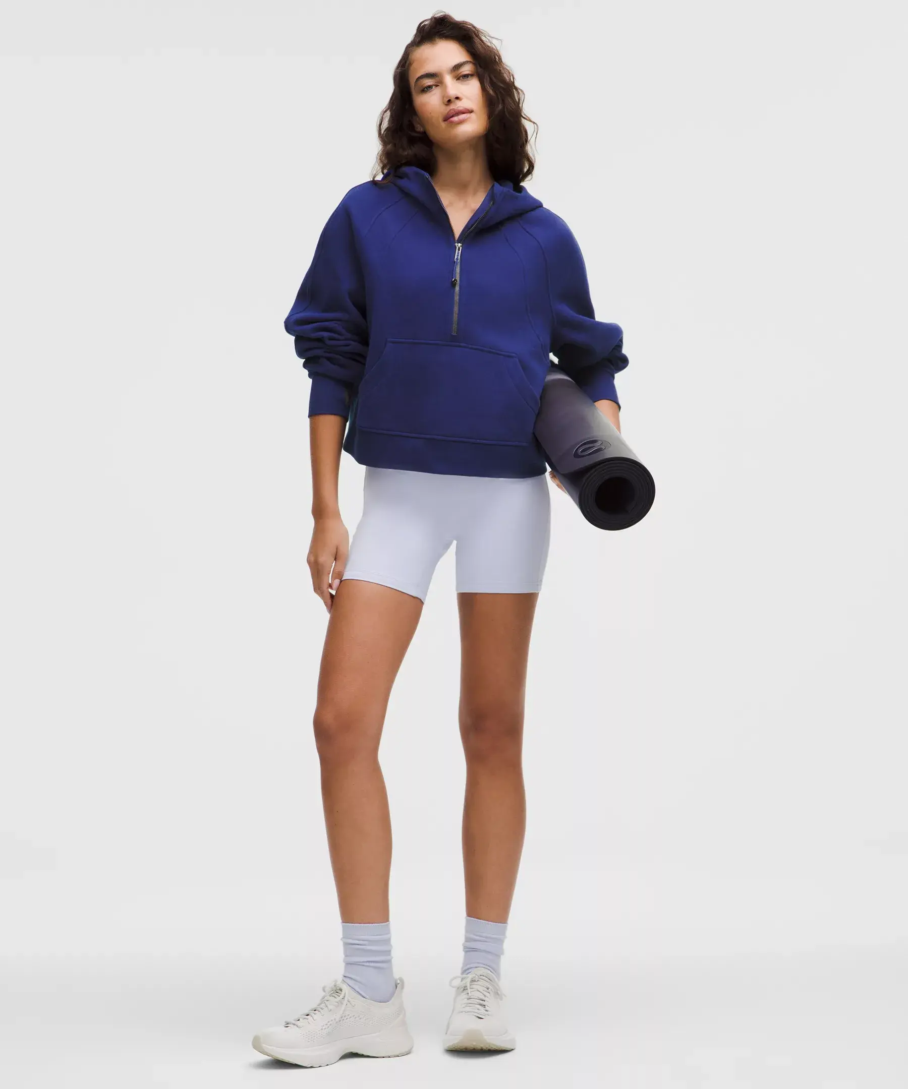 Scuba Oversized Half-Zip Hoodie (larkspur)
