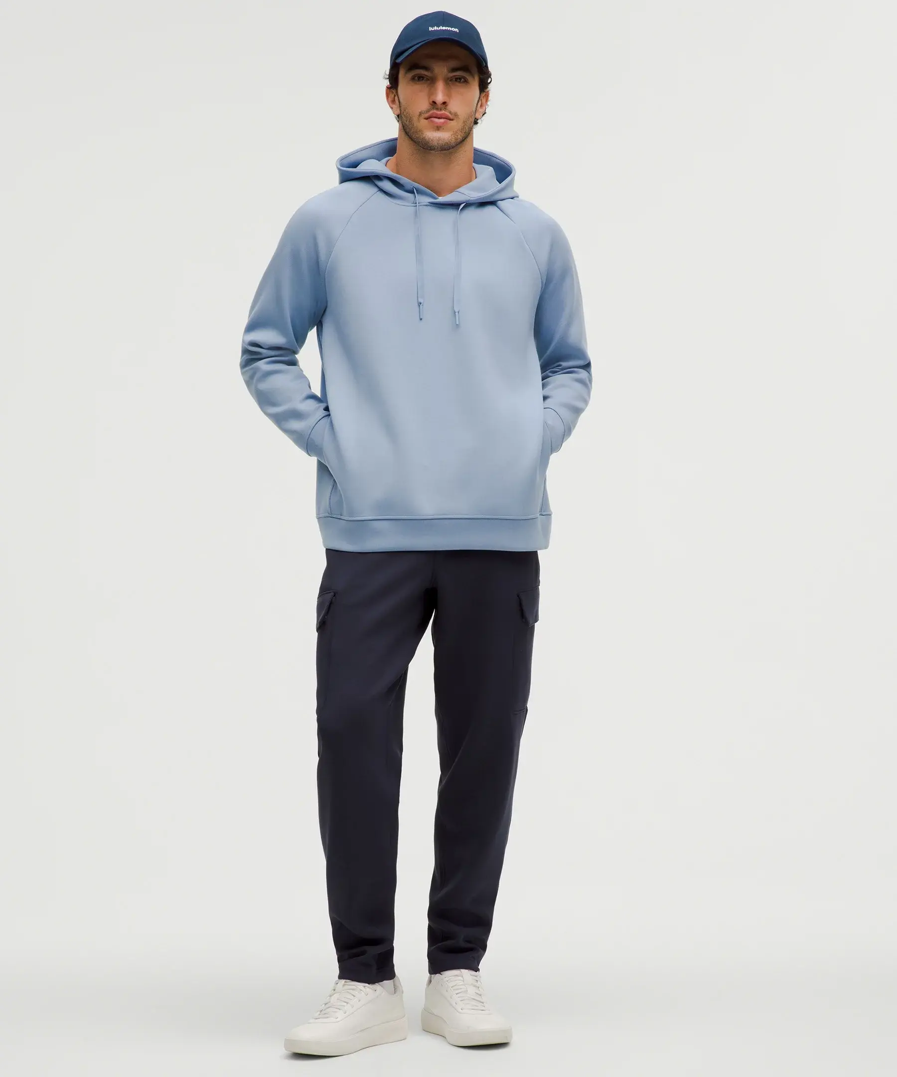 Smooth Spacer Classic-Fit Pullover Hoodie (blue willow)