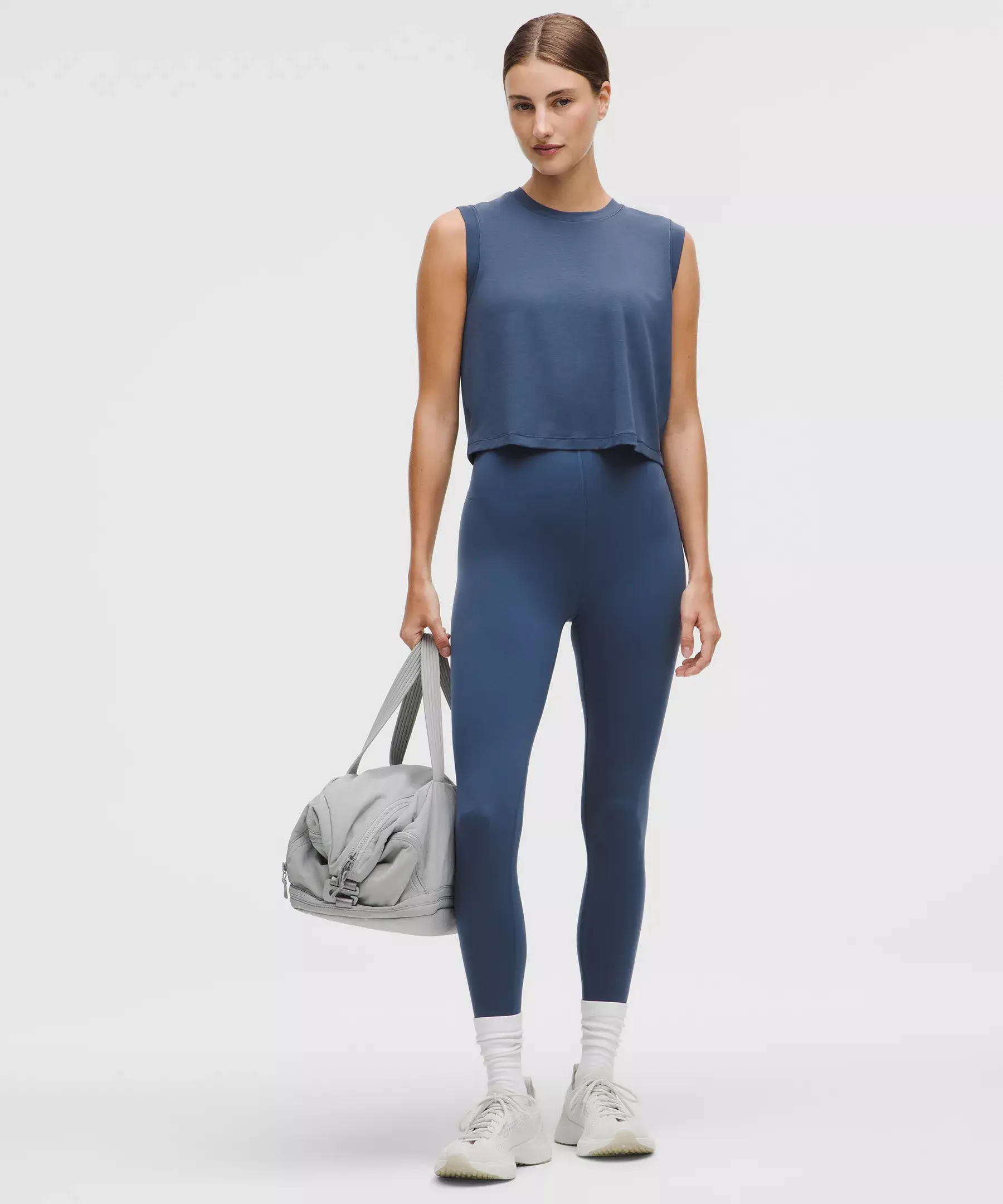 lululemon Glow Up™ Super-High-Rise Tight 25" (blue twill)