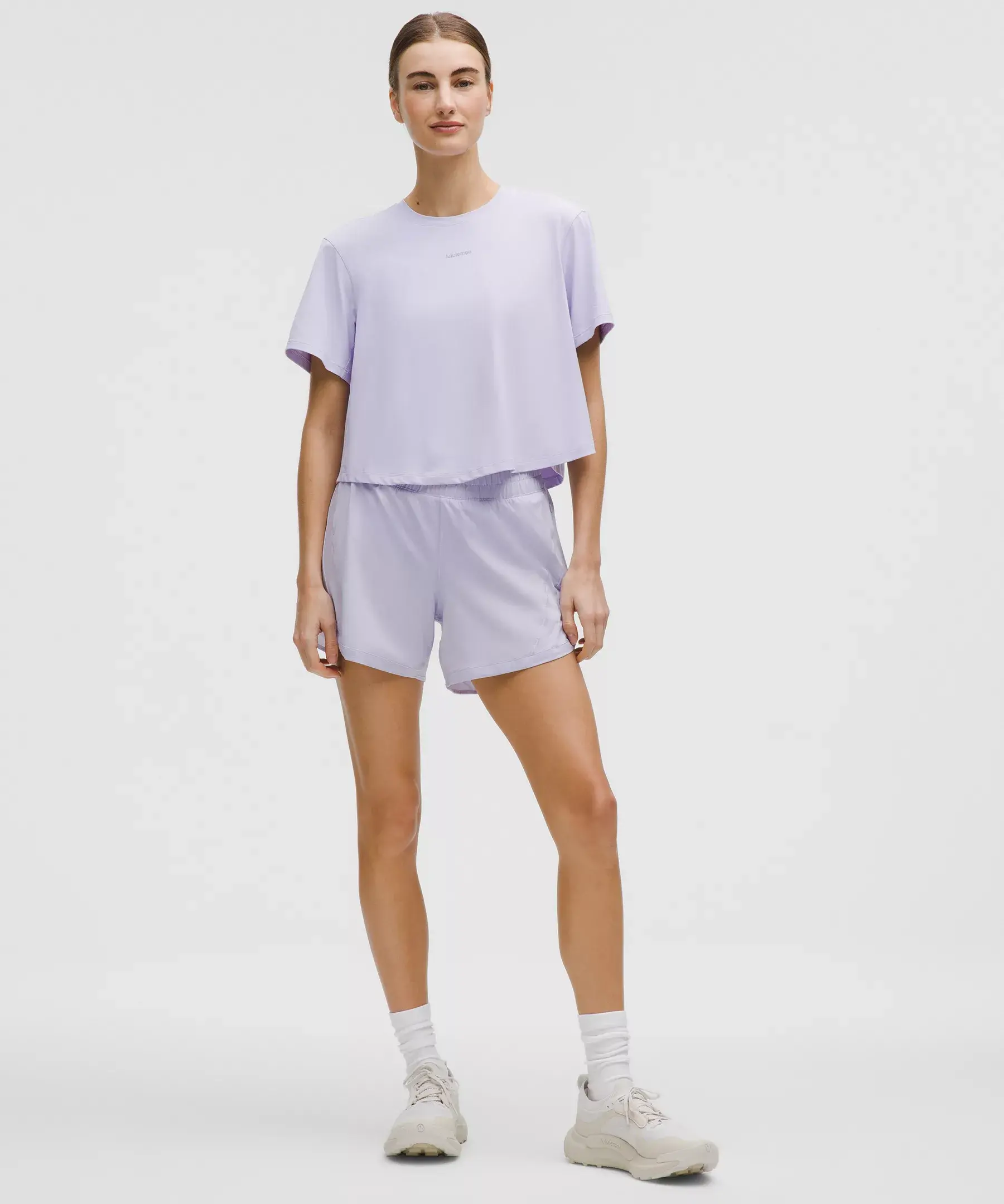 Track That High-Rise Lined Short 5" (lavender frost)