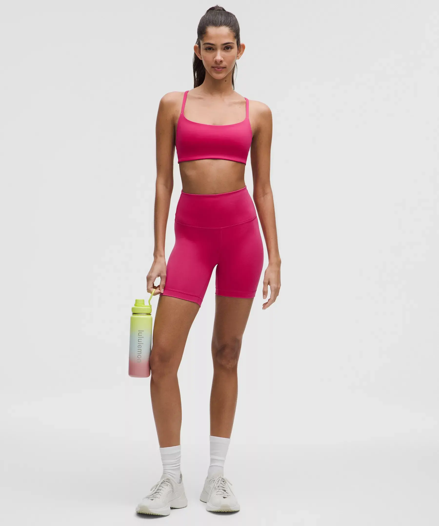 Wunder Train Strappy Racer Bra Light Support, A/B Cup (raspberry coulis)