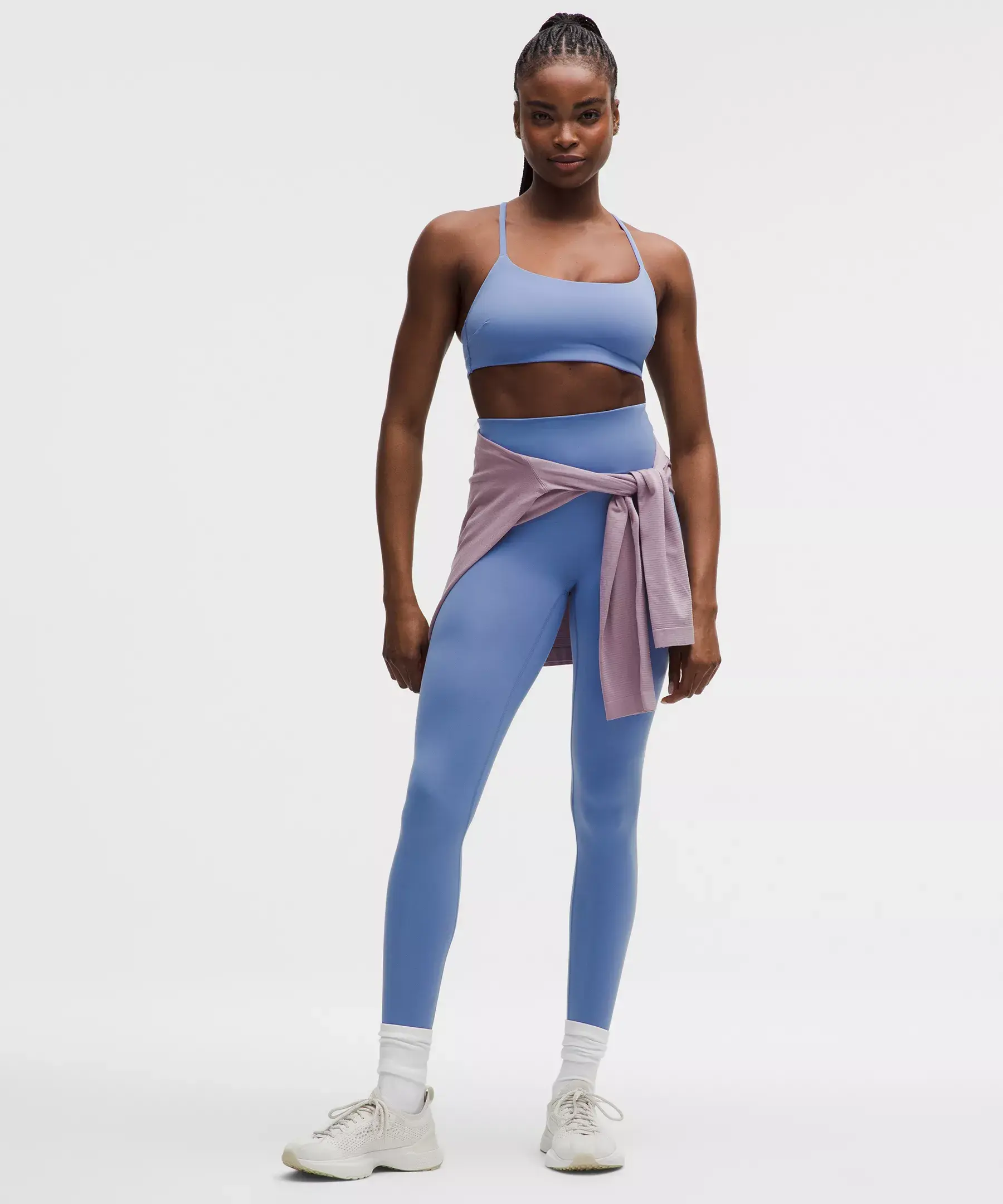 Wunder Train Strappy Racer Bra Light Support, C/D Cup (prep blue)