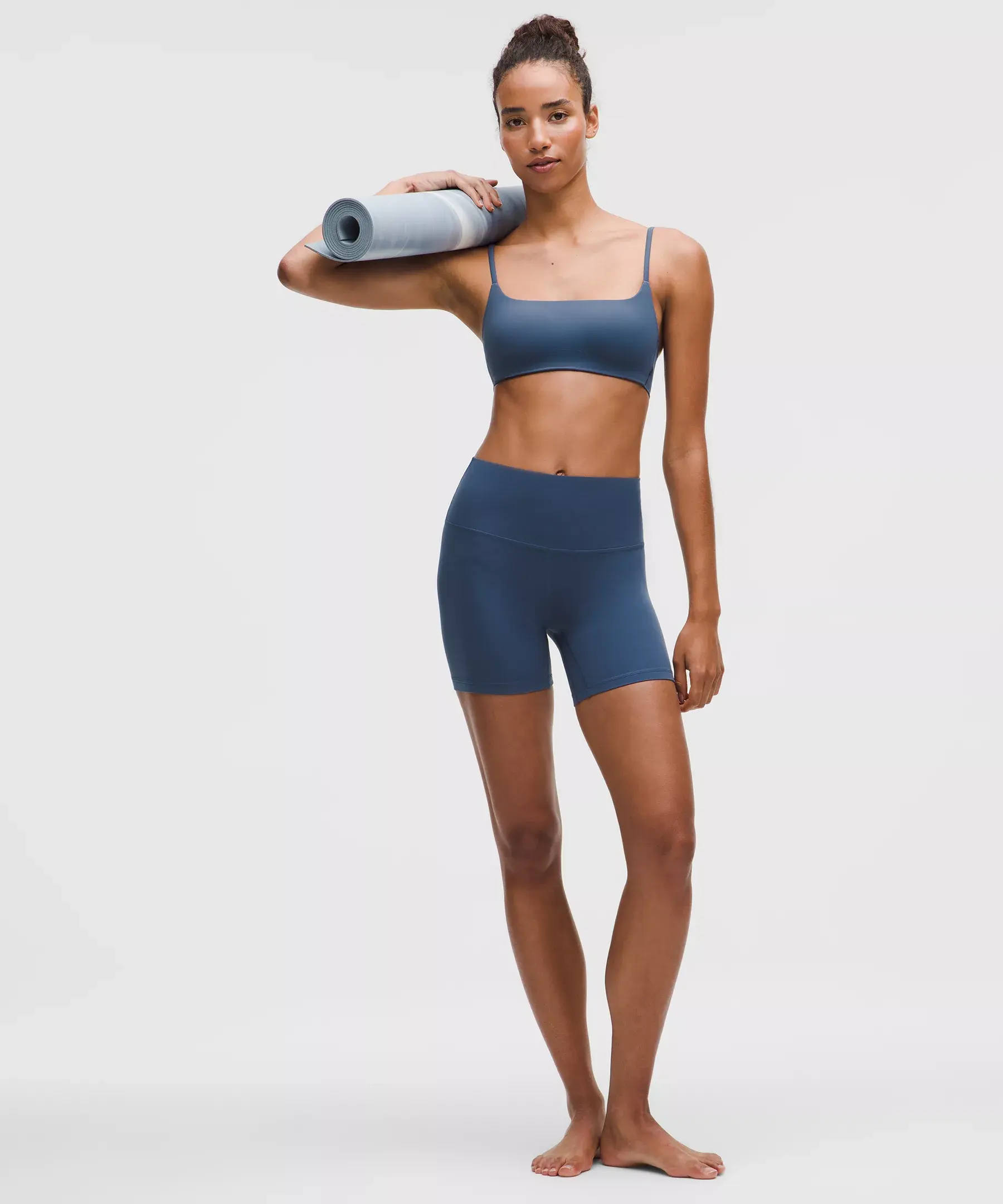 Like a Cloud Spaghetti-Strap Bra Light Support, A/B Cup (blue twill)